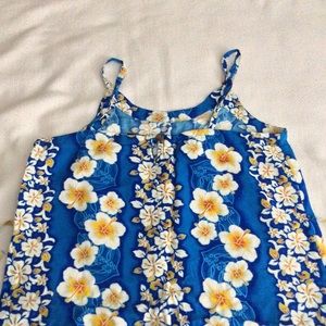 BLUE SKY FLORAL BEACH LONG MAXI DRESS